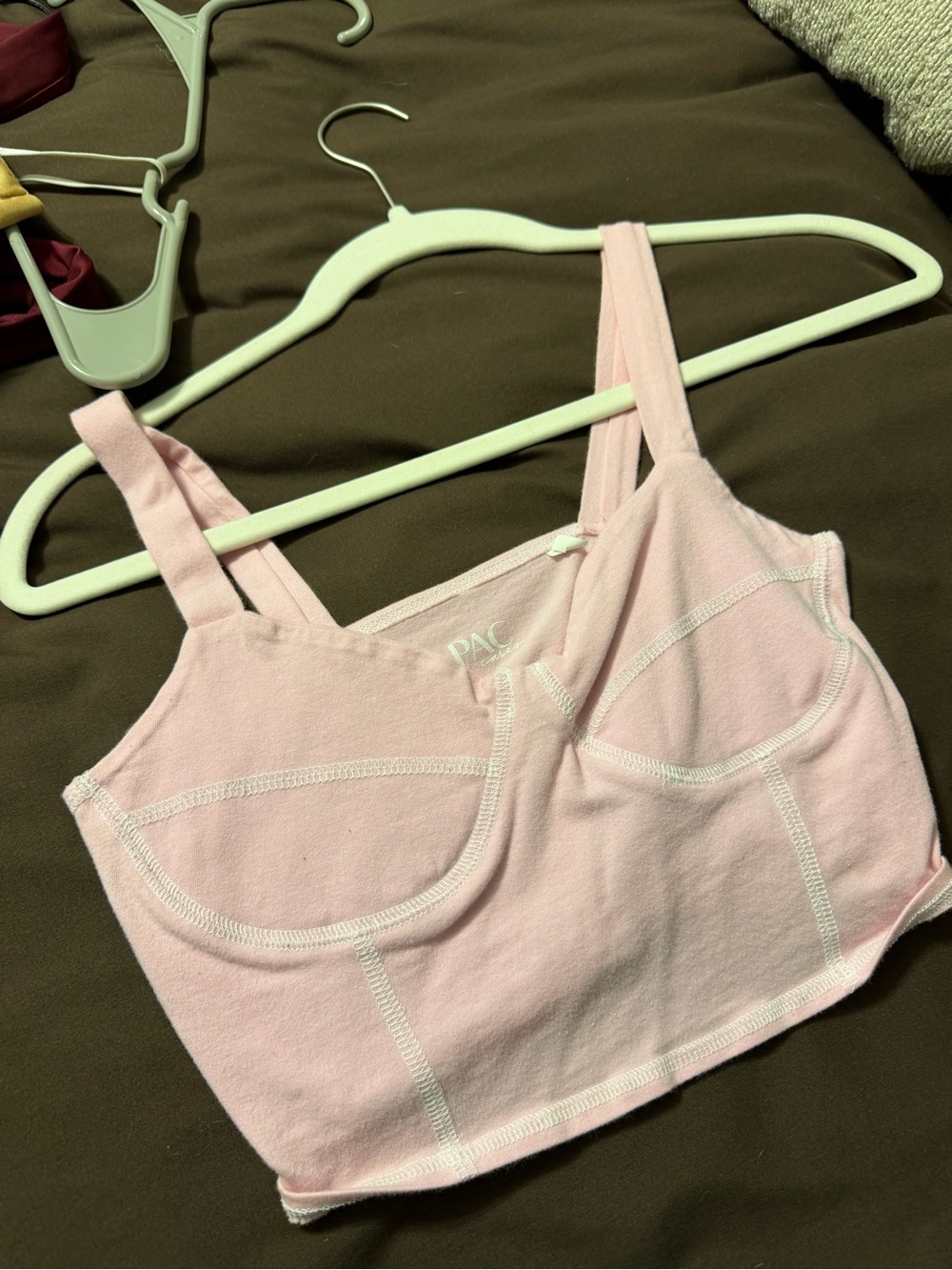 Light Pink Cotton Bralette Tank Top